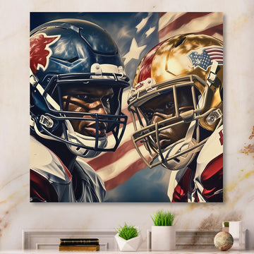 Football Day Glory In USA I - Football Canvas Wall Art